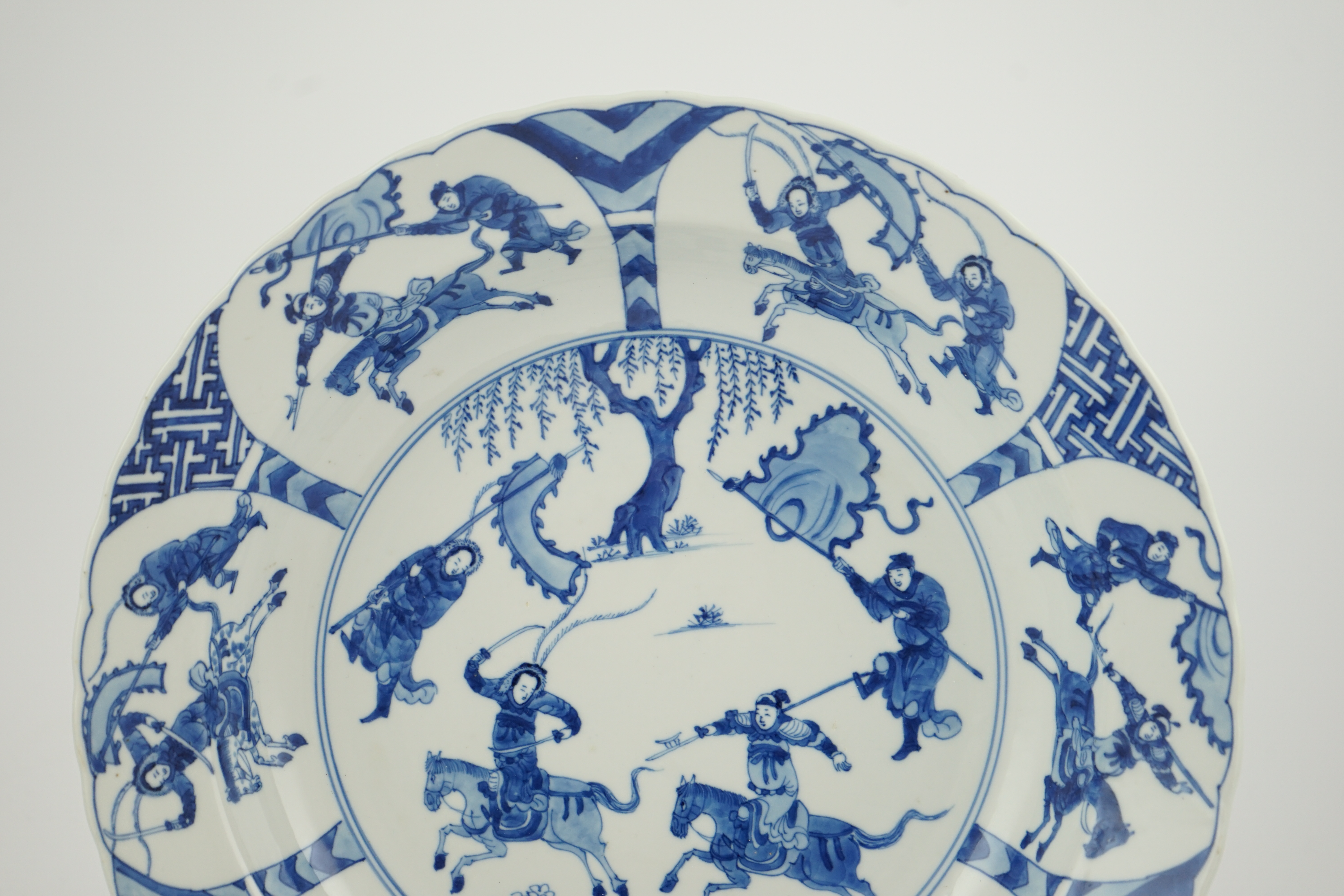 A Chinese blue and white ‘Yang Jia Jiang’ dish, Kangxi period (1662-1722)